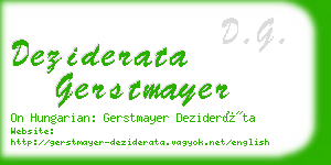 deziderata gerstmayer business card